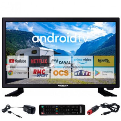ANTARION  TV LED 22"" 55cm T&eacute;l&eacute;viseur FULL HD ANDROID Bluetooth Smart TV Camping Car