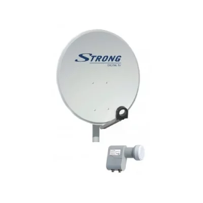 STRONG Antenne satellite STRTD80SP 80 cm + t&ecirc;te LNB Twin universel