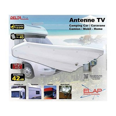ANTARION Antenne tnt gain tr&egrave;s &eacute;lev&eacute; 42db camping car caravane