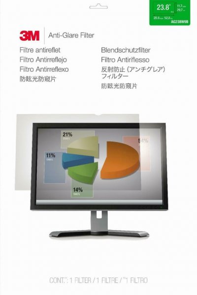 3M Anti-Glare Filter AG238W9B - filtre pour &eacute;cran - 23,8 pouces de large