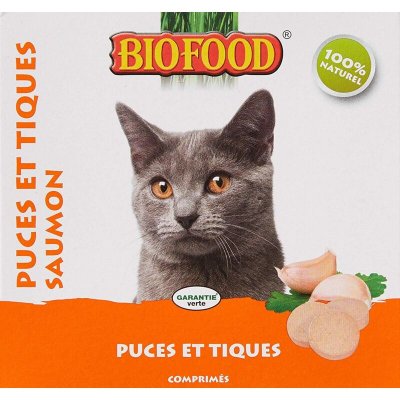 BF PETFOOD Anti Puces Et Tiques Au Saumon Chat 100 Comprimes Biofood