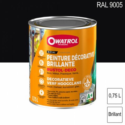 OXI Anti-rouille Rustol - noir profond - 0.75 l - Owatrol