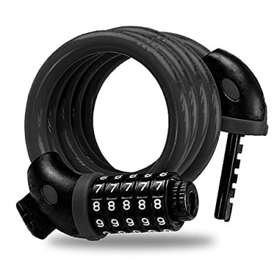 BEEPER Antivol 125cm trottinette &atilde; lectrique & v&atilde; lo &atilde;&nbsp; code personnalisable me129-12