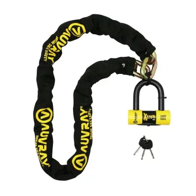 AUVRAY Antivol &agrave; cha&icirc;ne  Xlock 1.40m maillon &Oslash;13,5mm avec U Xtrem mi