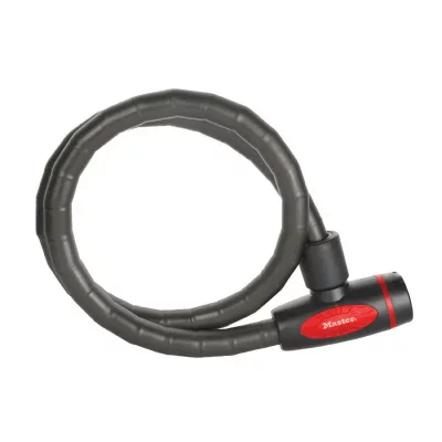 MASTER LOCK Antivol c&acirc;ble articul&eacute; Masterlock avec 4 cl&eacute;s 18mm x 1m noir