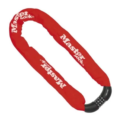 MASTER LOCK Antivol Cha&icirc;ne Pour Velo &Agrave; Combinaison - Rouge