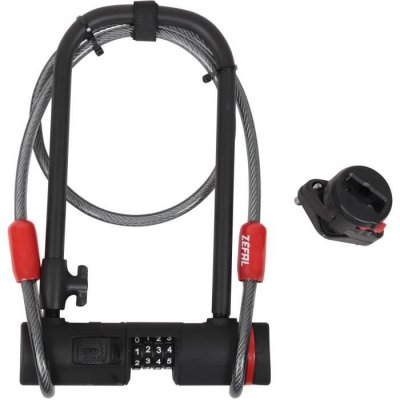 ZEFAL Antivol en U &agrave; code Z&eacute;fal K-Traz U13 115x230mm &oslash;13mm avec c&acirc;ble 1,