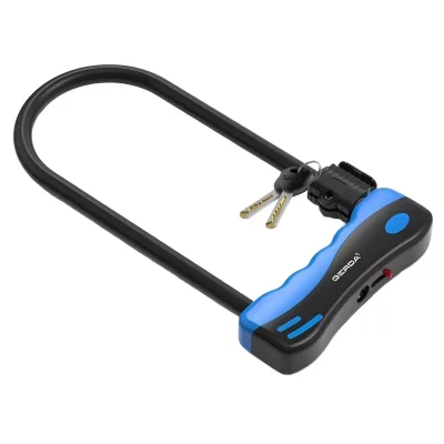 AVIZAR Antivol Format U Double Verrouillage avec Cl&eacute;s pour V&eacute;lo / Moto Noir / Bleu