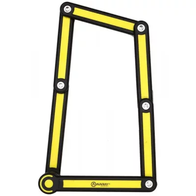 AUVRAY Antivol velo pliable a cle l 85cm city lock noir/jaune avec support