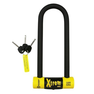 AUVRAY Antivol velo u 80 x 250mm x trem bike sra diametre 16 noir/jaune