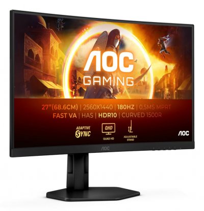 AOC  &Eacute;cran Incurv&eacute; Gaming Cq27g4x 27&acute;&acute; Qhd Va Led 180hz