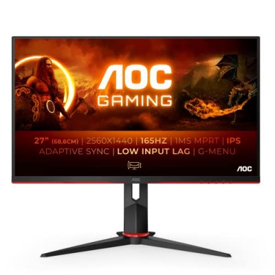 AOC  Q27G2S/EU 27"" LED Quad HD 1 ms Noir, Rouge