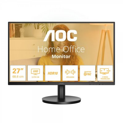 AOC  U27B3A 27" IPS Monitor, 3840x2160, 60Hz, 4ms, 2x HDMI, Display Port, Speakers