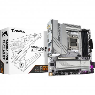 GIGABYTE AORUS B650M ELITE AX ICE carte m&egrave;re AMD B650 Emplacement AM5 ATX