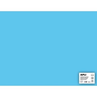 APLI  014262 Lot de 25 Feuilles de carton 500 x 650 mm Bleu Clair