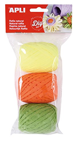APLI  014412 3 Raphia Naturel, 30m, Fluo