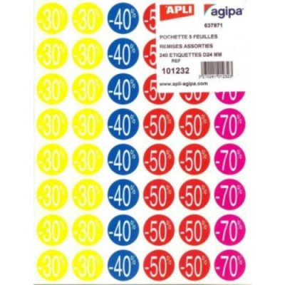 APLI  101232 - Pochette de 240 pastilles Remises (-30% &agrave; - 70%)