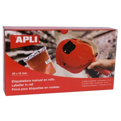 AGIPA APLI 101419 Pince &agrave; &eacute;tiqueter 2 lignes num&eacute;riques/10 caract&egrave;res