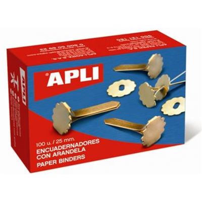 GENERIQUE APLI 12288 Bo&icirc;te de 100 Attaches parisiennes avec oeillets 50 mm