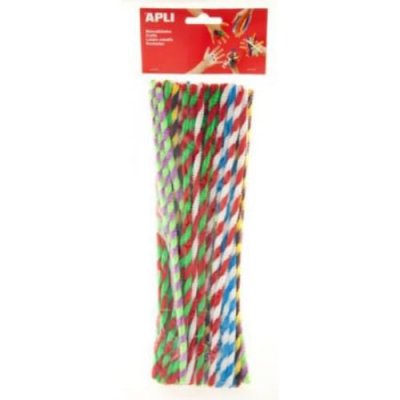 GENERIQUE Apli 13271 - Sachet de 50 chenilles Bicolores de diverses Couleurs pour Loisirs cr&eacute;atifs