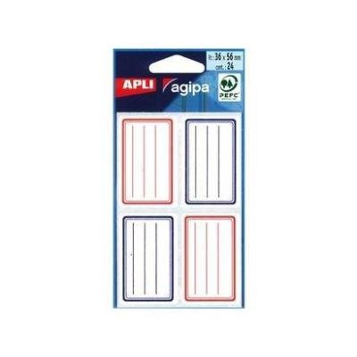 GENERIQUE APLI-AGIPA 37923 &Eacute;tiquette Adh&eacute;sive &Eacute;colier 36x56mm Pochette 2 Lot de 4 Assorties