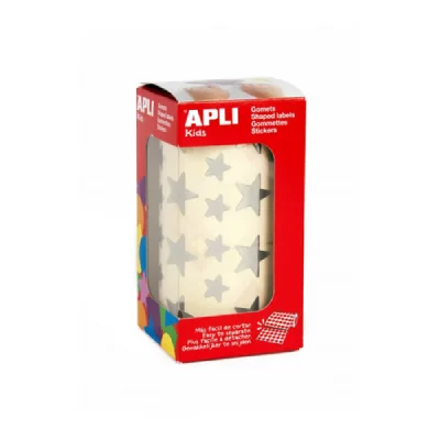 APLI  Gommettes Rouleau &Eacute;toile Argent m&eacute;tallis&eacute; x 2 360 Agipa