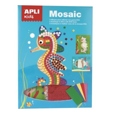 APLI  kids 13911 Kit mosaique en mousse Sea World (4 pi&egrave;ces)