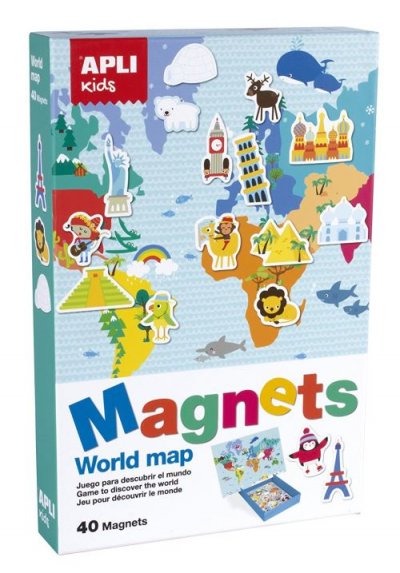 APLI  Kids&nbsp;16494&nbsp; Jeu magn&eacute;tique Planisph&egrave;re