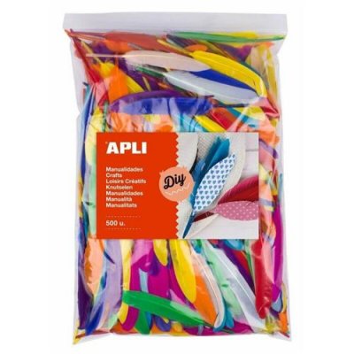  Apli kids 17445 - Sachet de 500 plumes type oie de couleurs assorties