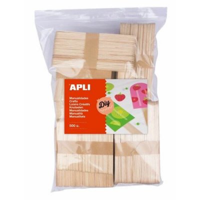  APLI Kids 17454 - Sachet de 800 Batons en Bois Naturel de tailles Assorties
