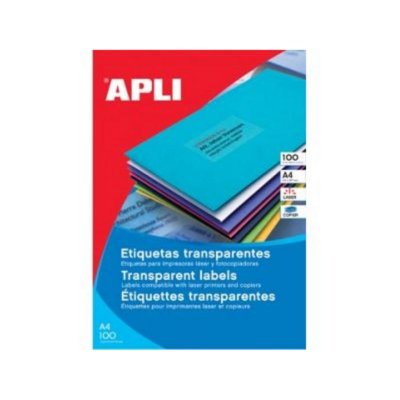 APLI  PAPER Polyester transparent A4 (210 x 297 mm) 20 unit&eacute;s (20 feuille(s) x 1) &eacute;tiquettes