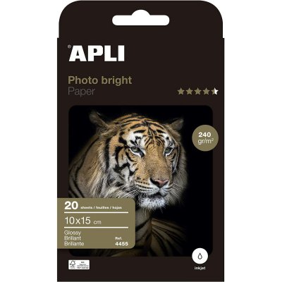 GENERIQUE Apli Pochette 20 feuilles papier photo bright PEFC 100 x 150 mm 240g