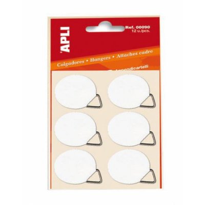 APLI  Pochette de 12 Attaches Papier Cadres Adh&eacute;sifs