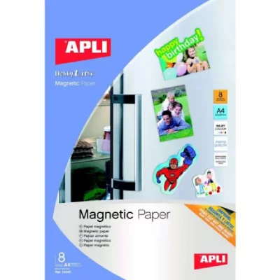 GENERIQUE APLI Pochette de 8 Feuilles de Papier magn&eacute;tique