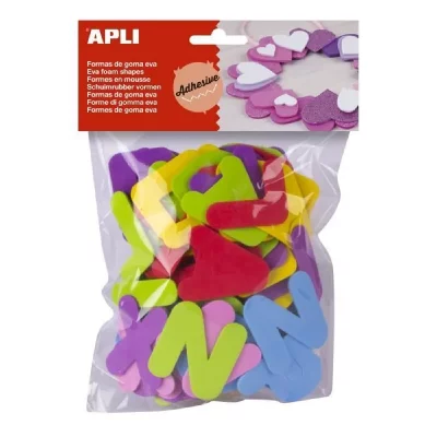 GENERIQUE APLI Sachet de 104 lettres En mousse - Couleurs assorties