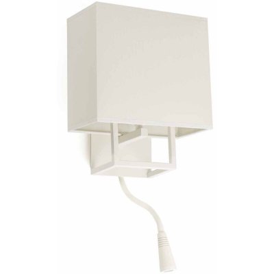 FARO BARCELONA Aplique murale blanche Vesper 1 ampoule