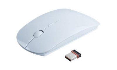 APM FRANCE APM M103 - Souris - optique - 4 boutons - sans fil - 2.4 GHz - r&eacute;cepteur sans fil USB - blanc 