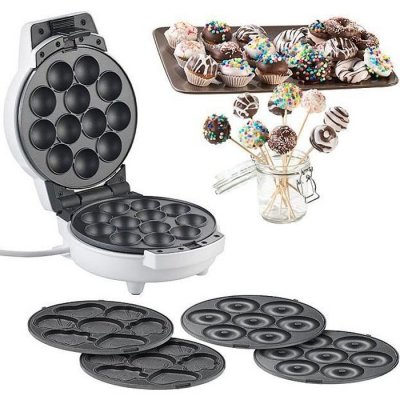 ROSENSTEIN & SOHNE Appareil 3 en 1 pour donuts, cupcakes & cake pops, avec rev&ecirc;tement antiadh&eacute;sif CM-300