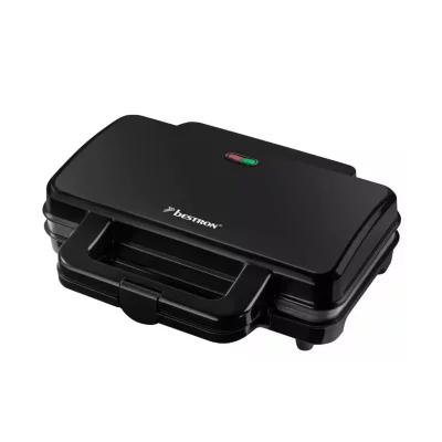 BESTRON Appareil &agrave; croque monsieur 900w noir - ASM90XLZ - 