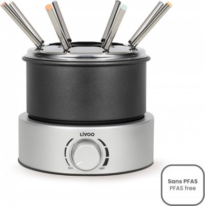 LIVOO Appareil &agrave; fondue &eacute;lectrique 800w 8 fourchettes DOC333