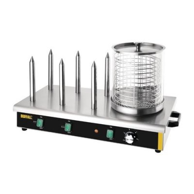 BUFFALO Appareil &agrave; Hot Dog Professionnel 6 Plots - 