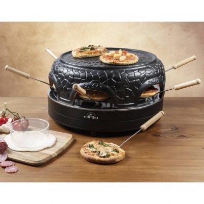 BESTRON Appareil &agrave; pizza pour 6 personnes APD600Z 910 w Noir  n/a
