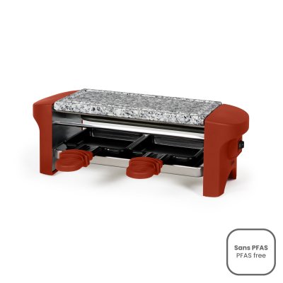 LIVOO Appareil &agrave; raclette 2 personnes 350w rouge - DOC156RO - 