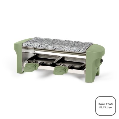 LIVOO Appareil &agrave; raclette 2 personnes -  - DOC156VE - Vert