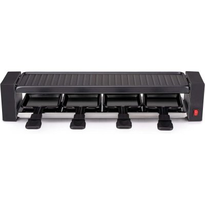 ALPINA Appareil &agrave; raclette 4 personnes 800W Polyvalent Grill + Raclette Rev&ecirc;tement Anti-adh&eacute;sif