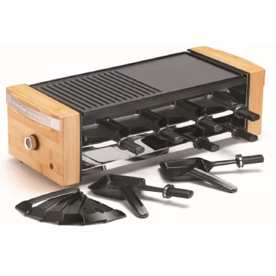 KITCHEN CHEF Appareil &agrave; raclette 8 personnes 1200w kc.woodlux8