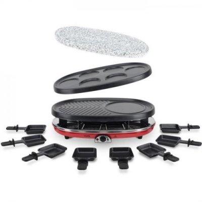  Appareil a Raclette HKoeNIG RP418 Appareil a 4 en 1 8 personnes 6 mini crepes Grill