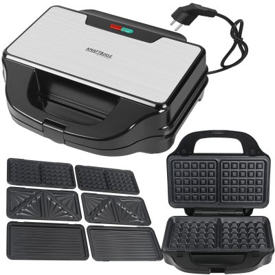 IMPORT Appareil &agrave; sandwichs croque monsieur gaufrier 1500W
