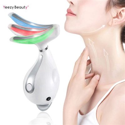  Appareil Anti Rides Massage Vibration Pour Visage et Cou - Blanc