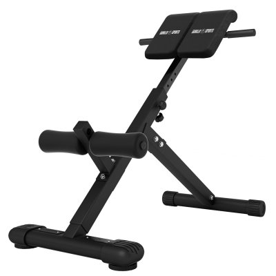 GORILLA SPORTS Appareil de musculation pliable pour le dos NOIR